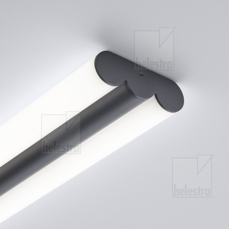 Helestra LOOM wall/ceiling-luminaire steel mat black