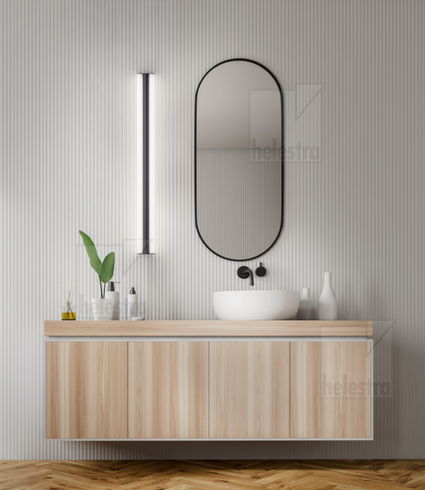 Helestra LOOM wall/ceiling-luminaire steel mat black