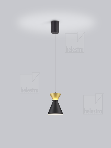 Helestra LUK  pendant luminaire aluminium black -gold
