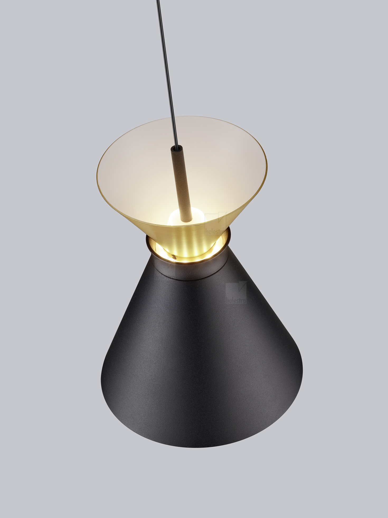 Helestra LUK  suspension lumineuse aluminium noir - or