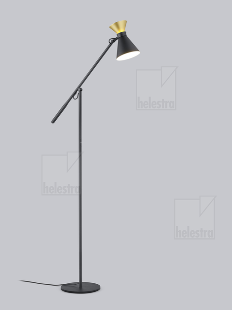 Helestra LUK  floor luminaire aluminium black -gold