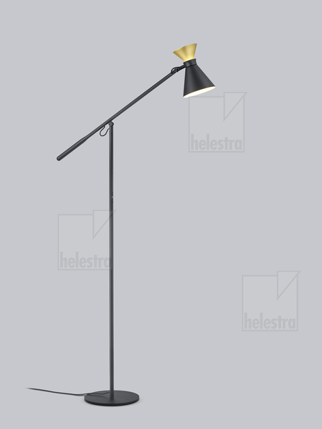 Helestra LUK  floor luminaire aluminium black -gold
