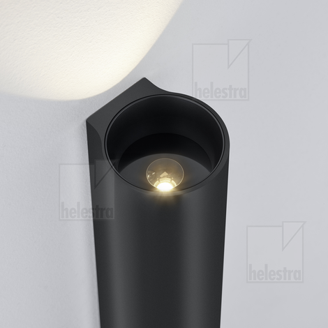 Helestra NIO  wall luminaire aluminium mat black