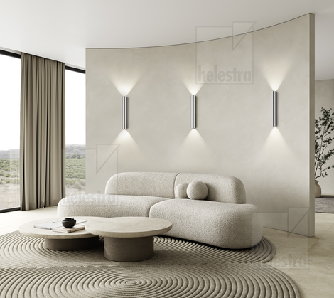 Helestra NIO  wall luminaire aluminium aluminium eloxiert