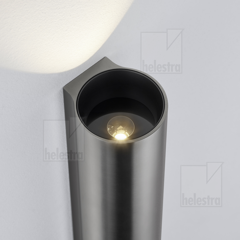 Helestra NIO  wall luminaire aluminium titangrau eloxiert