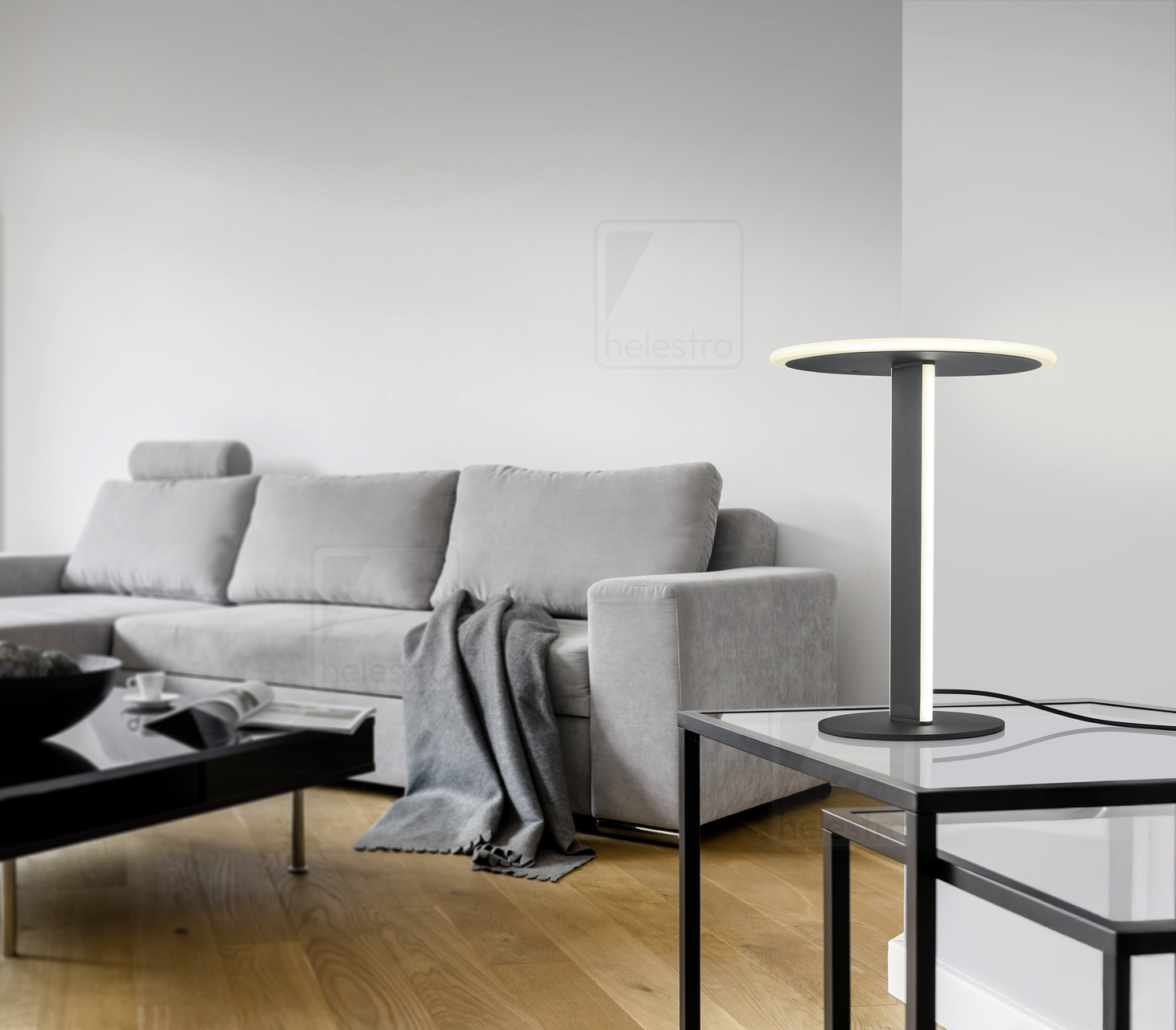 Helestra VAYA  table luminaire aluminium mat black