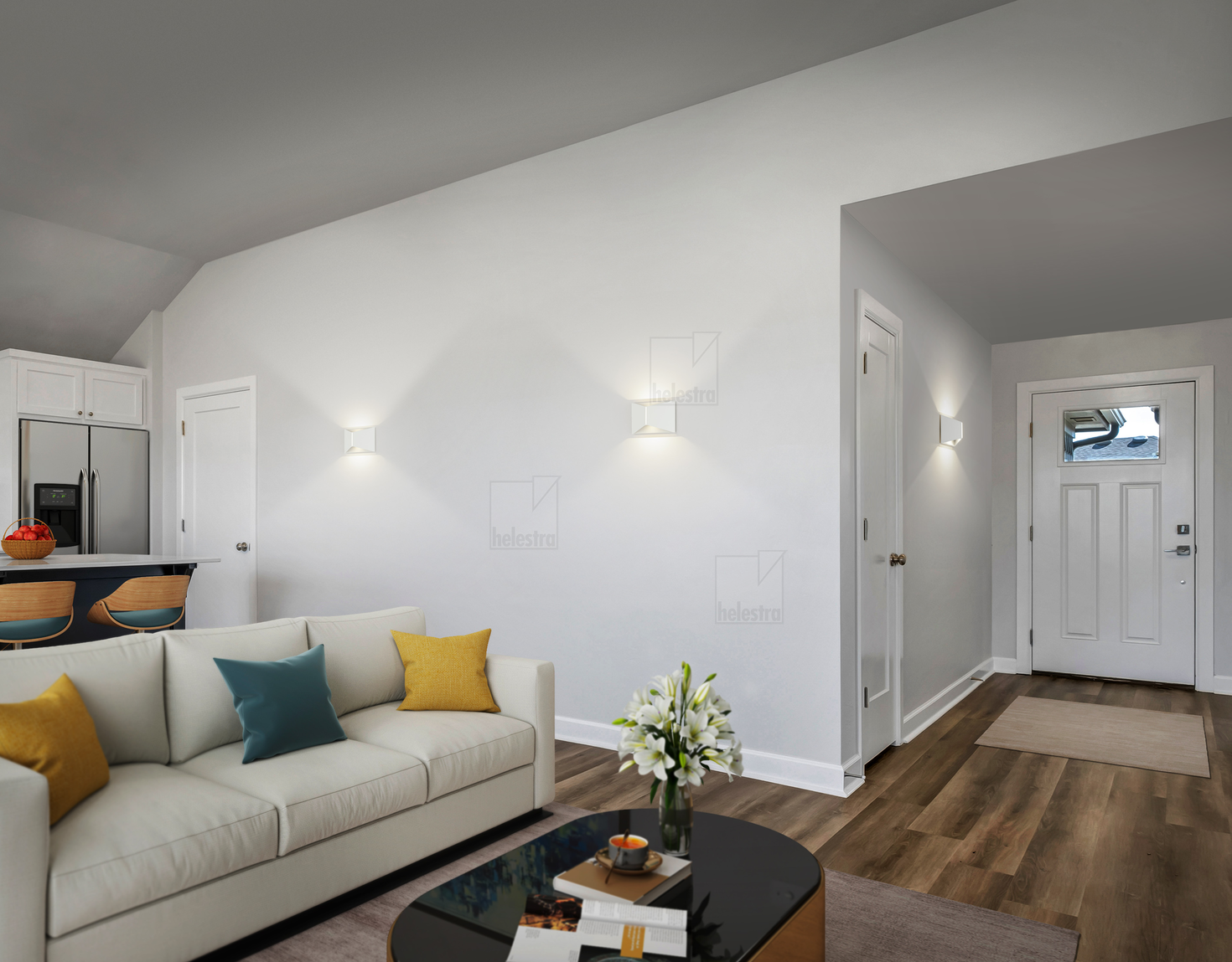 Helestra VID  applique aluminium blanc mat