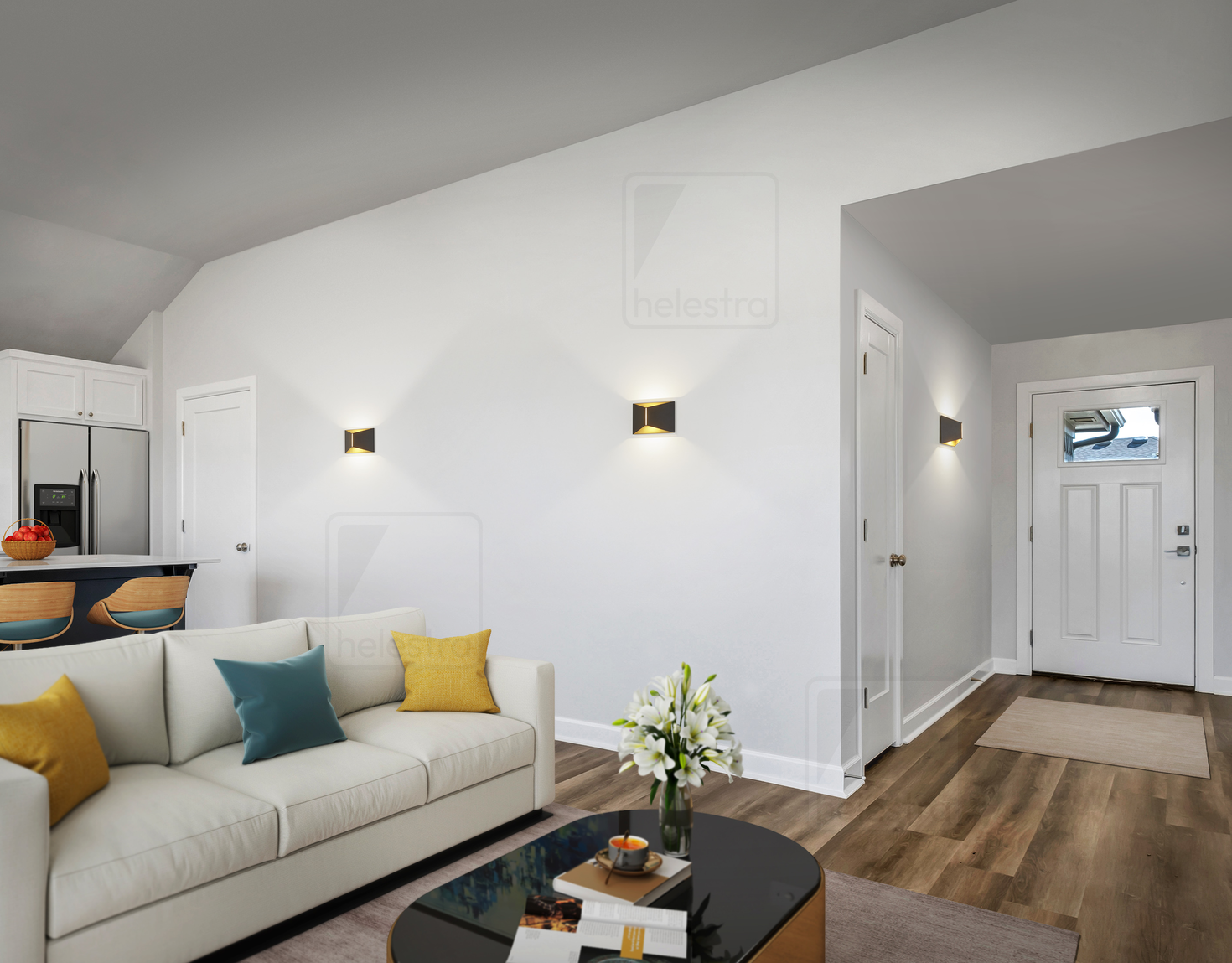 Helestra VID  applique aluminium noir - or