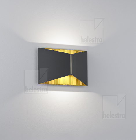 Helestra VID  wall luminaire aluminium black -gold