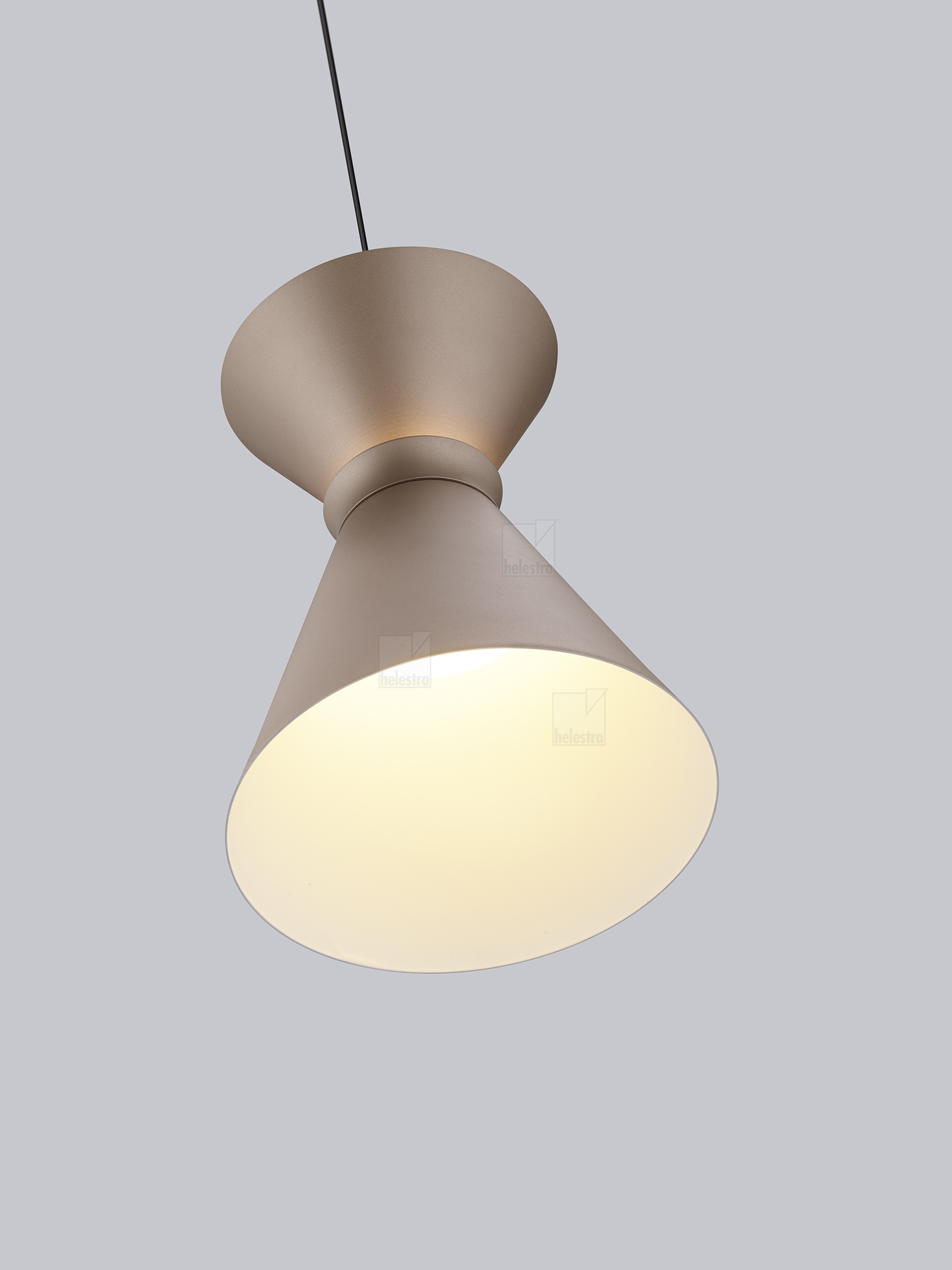 Helestra LUK  suspension lumineuse aluminium Café 