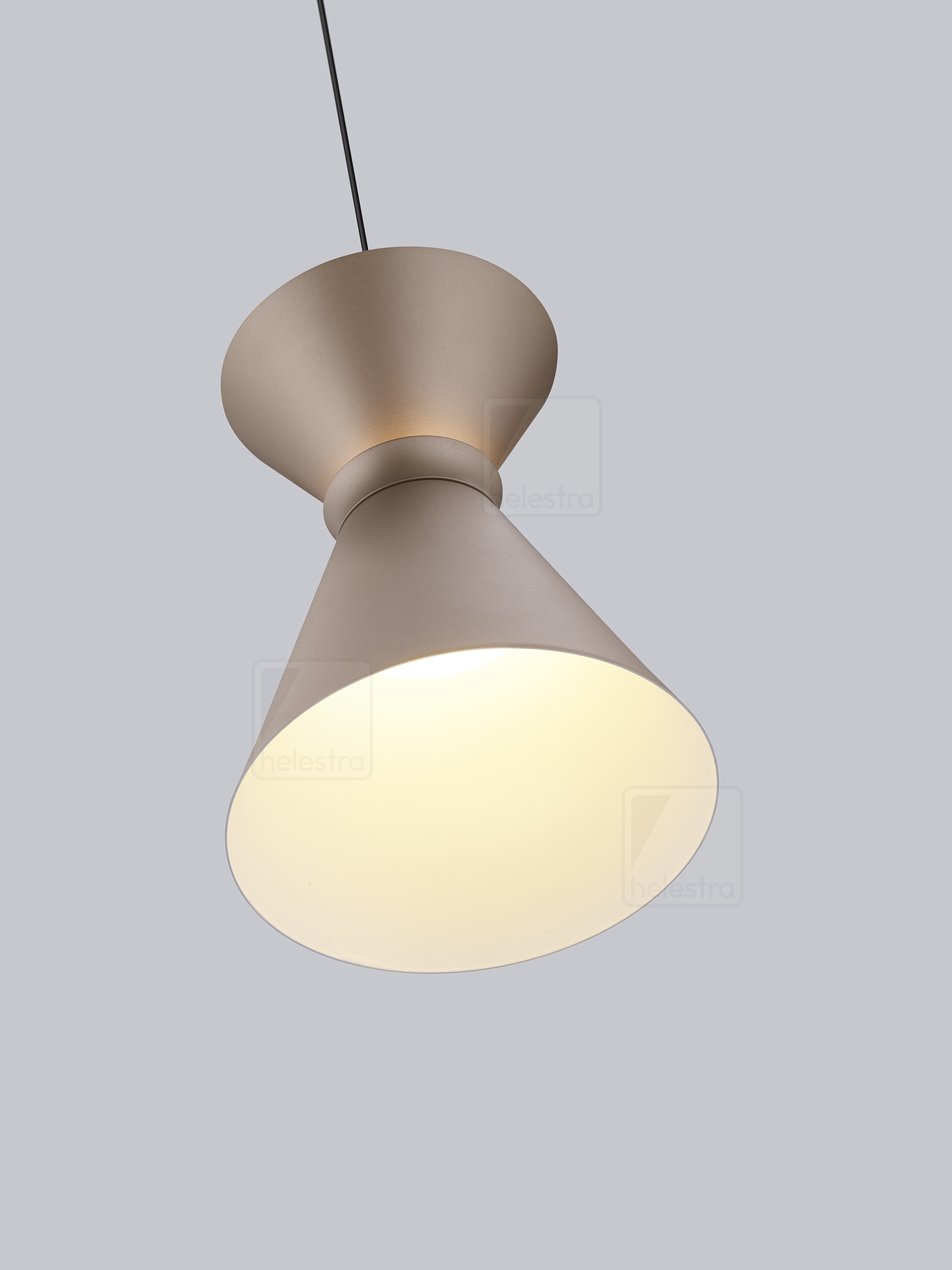 Helestra LUK  suspension lumineuse aluminium Café 