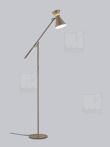 Helestra LUK  floor luminaire aluminium coffee