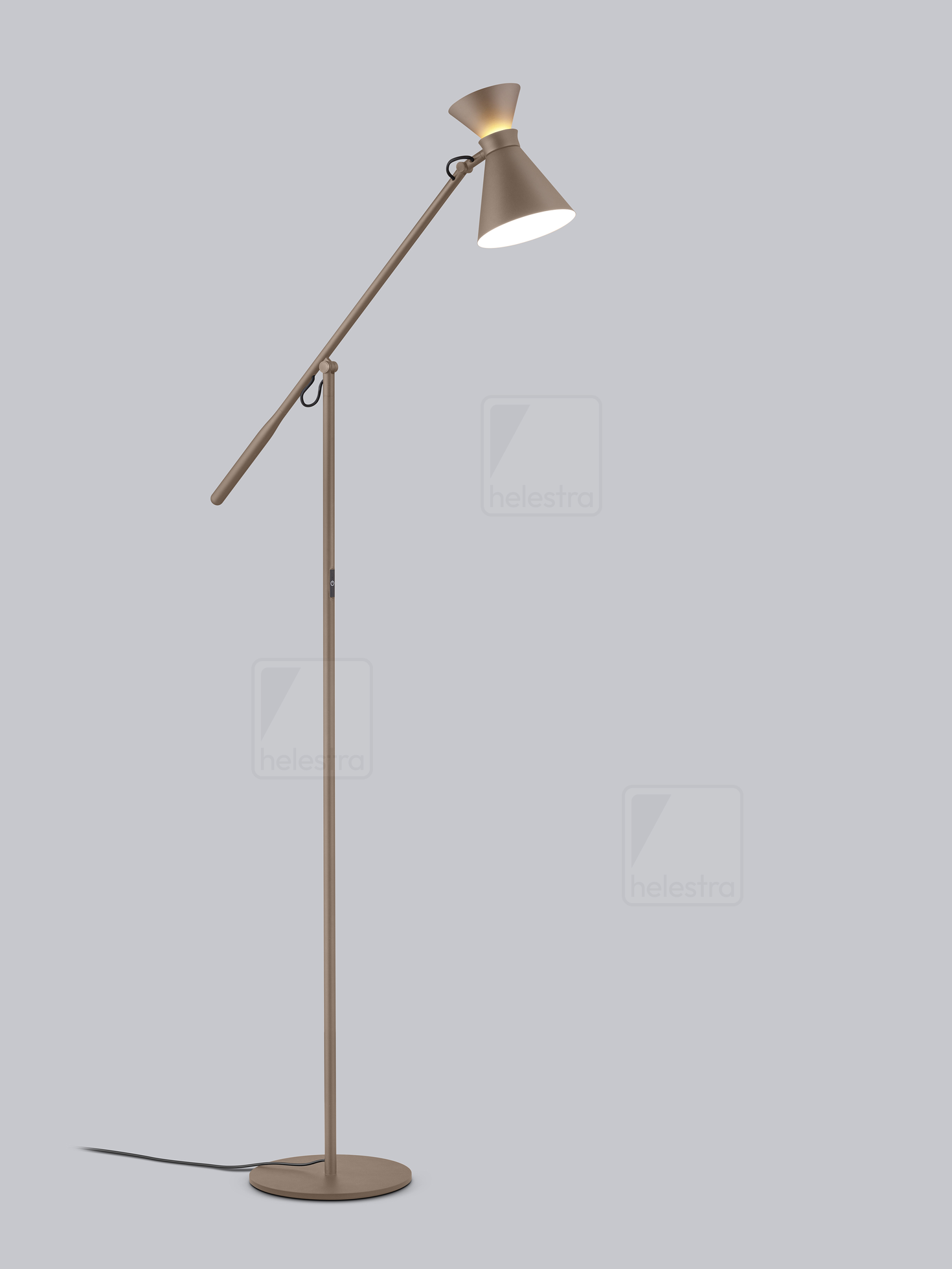 Helestra LUK  Stehleuchte Aluminium coffee
