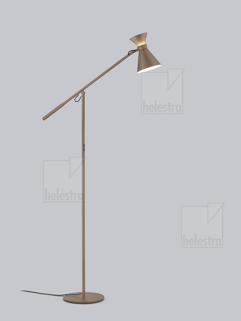 Helestra LUK  floor luminaire aluminium coffee