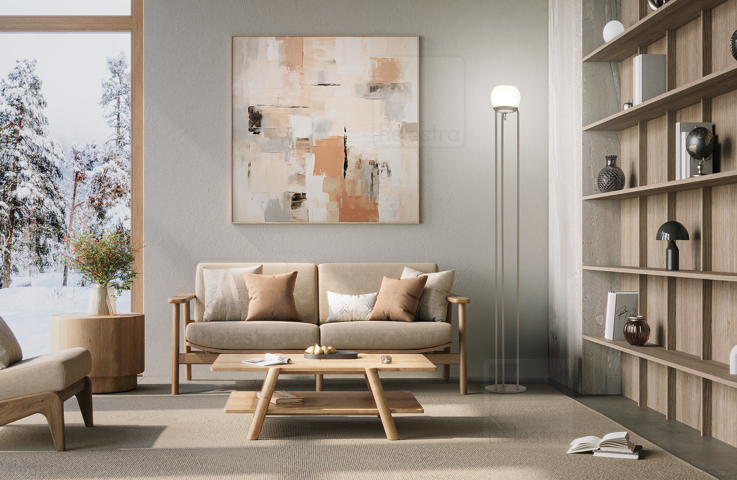 Helestra BONO  lampadaire Acier Café 