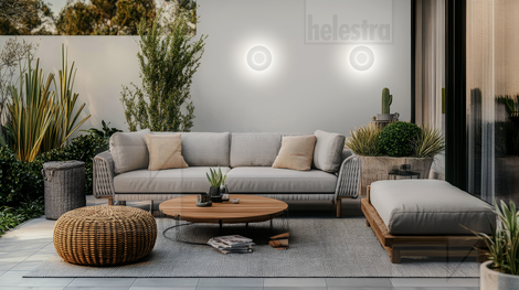 Helestra BUD  wall luminaire cast aluminium mat white