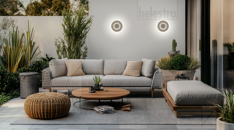 Helestra BUD  wall luminaire cast aluminium coffee