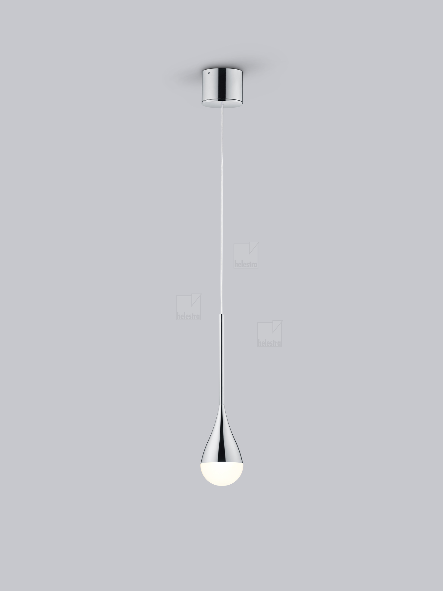 Helestra DUC  suspension lumineuse aluminium chrome