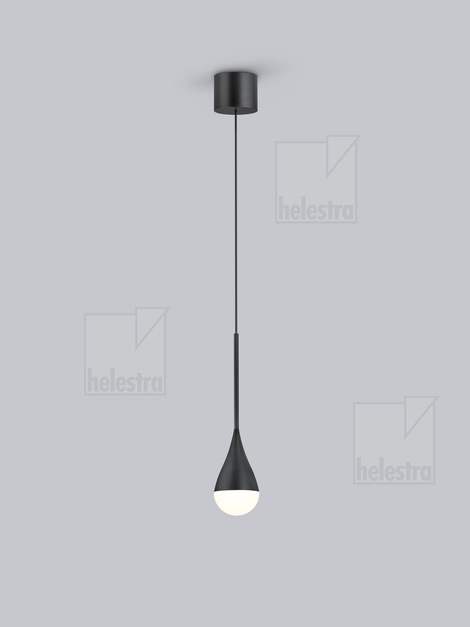 Helestra DUC  pendant luminaire aluminium mat black