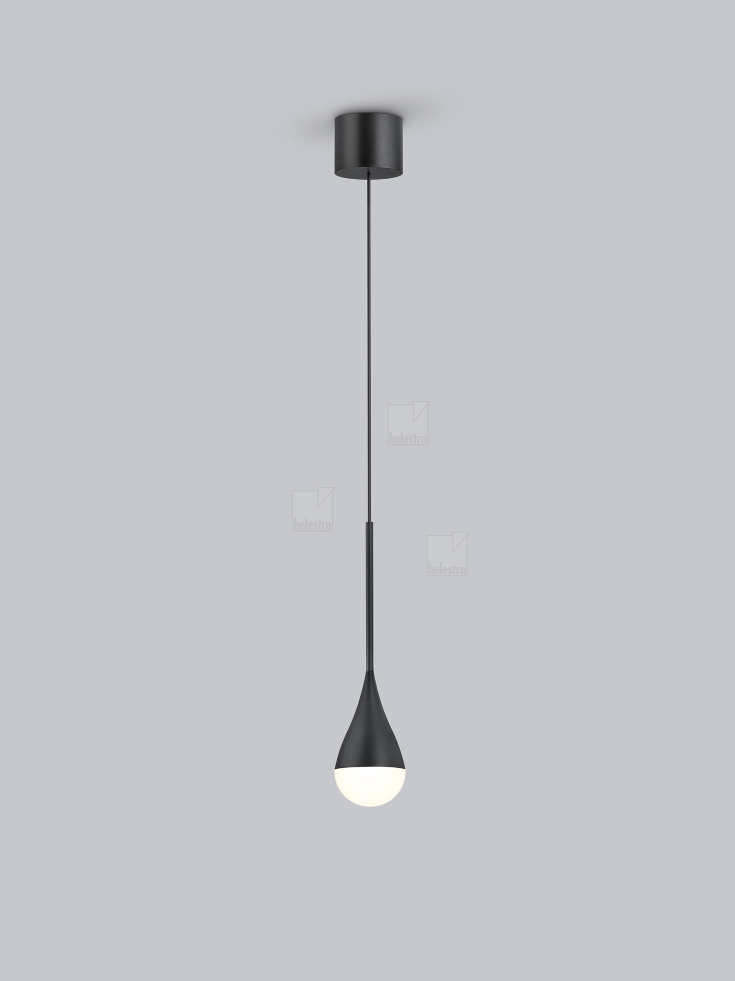 Helestra DUC  suspension lumineuse aluminium noir mat