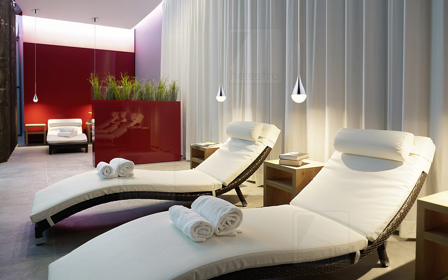 Helestra DUC  suspension lumineuse aluminium chrome