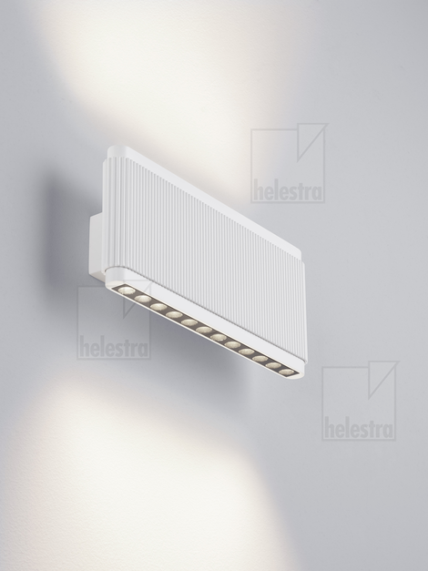 Helestra KOBE  wall luminaire aluminium mat white