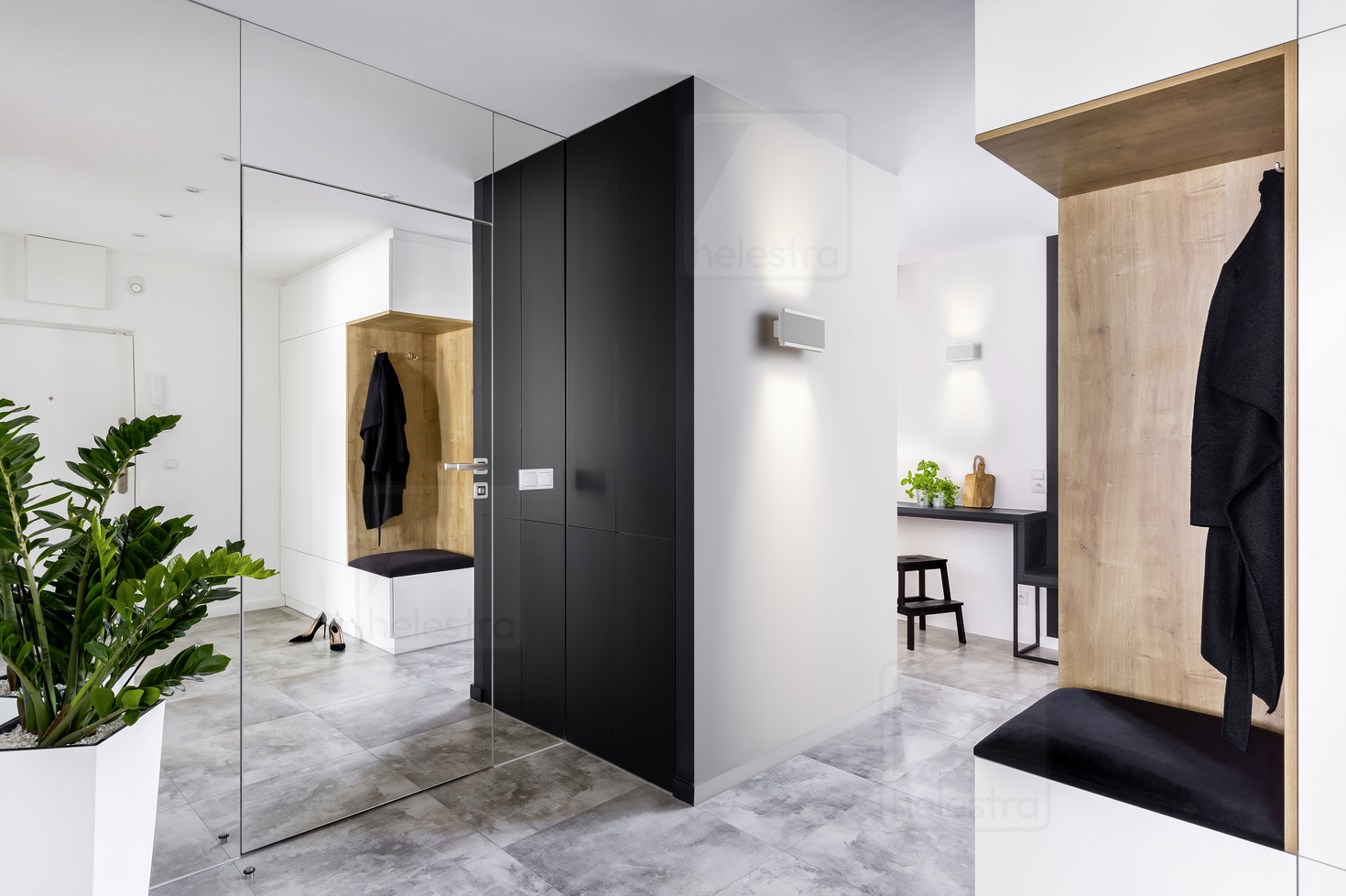 Helestra KOBE  applique aluminium blanc mat