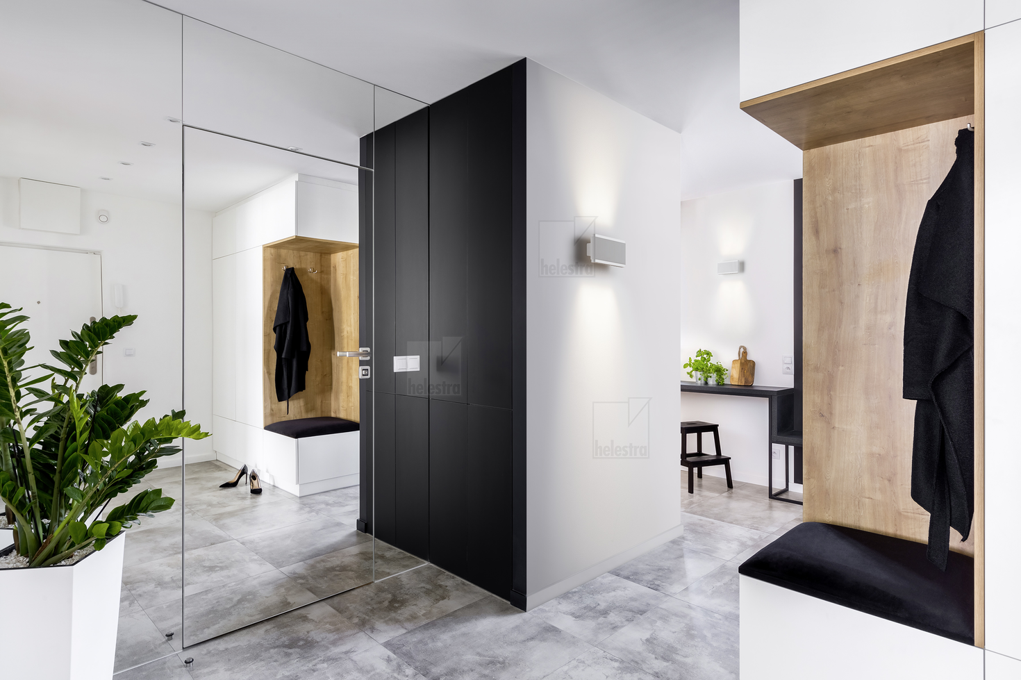 Helestra KOBE  applique aluminium blanc mat