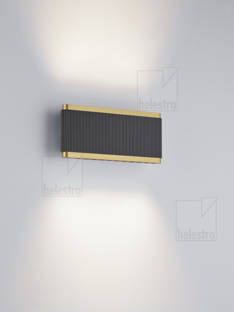 Helestra KOBE  wall luminaire aluminium black -gold