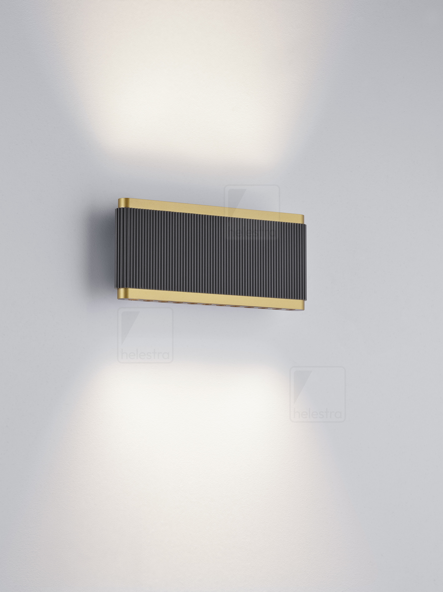 Helestra KOBE  applique aluminium noir - or