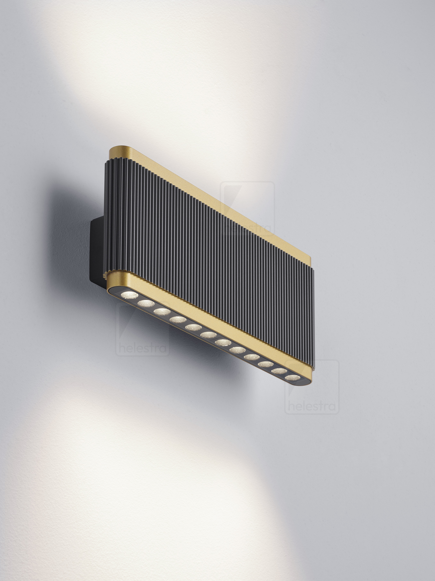 Helestra KOBE  applique aluminium noir - or