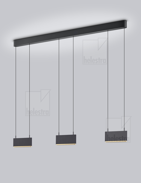 Helestra KOBE  pendant luminaire aluminium black -gold