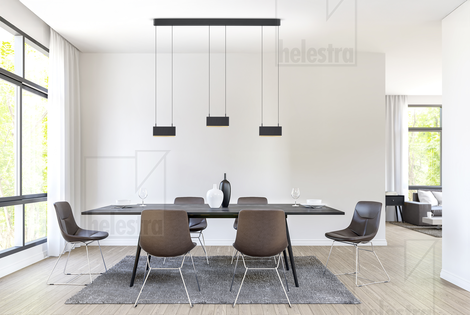Helestra KOBE  pendant luminaire aluminium black -gold