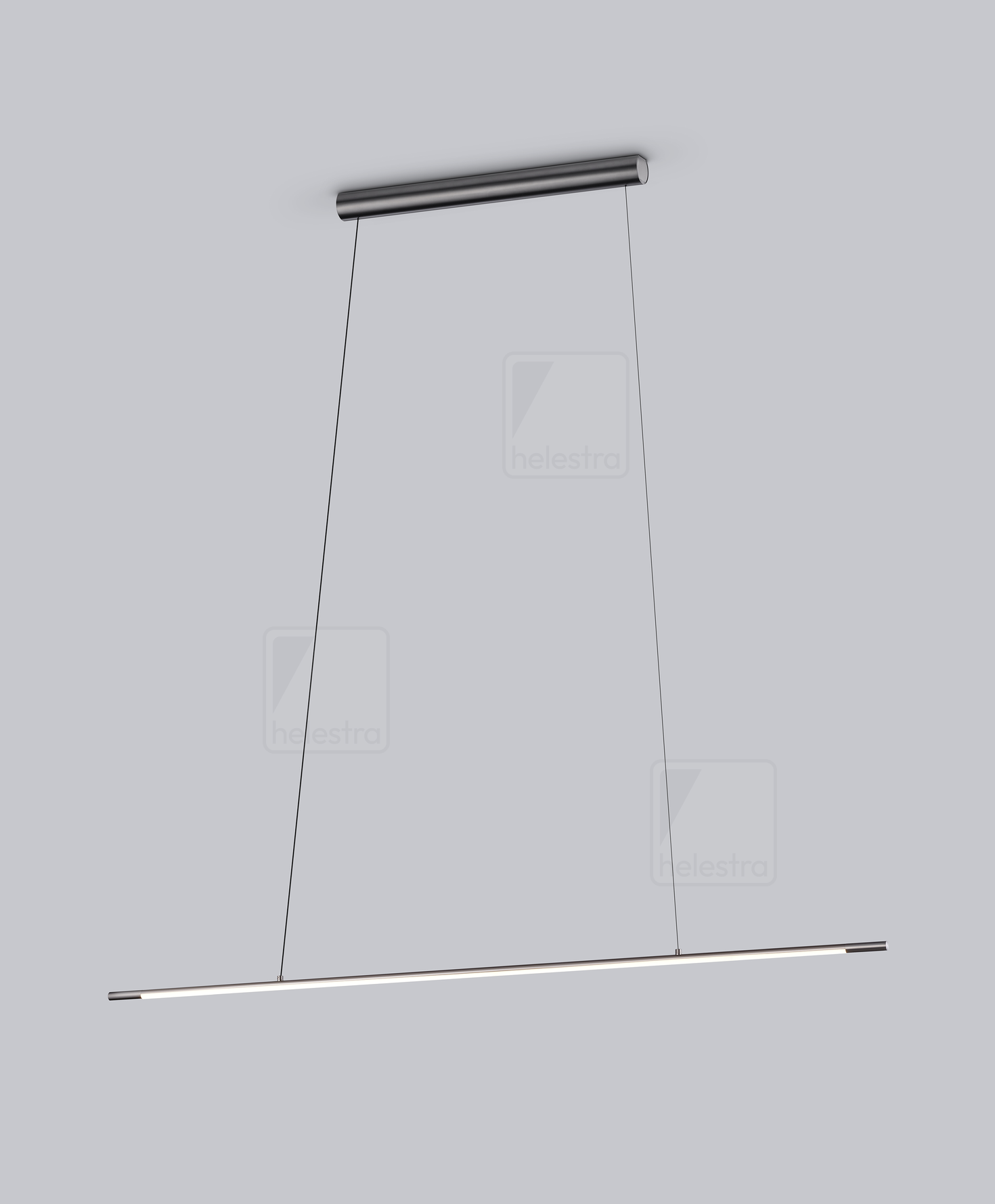Helestra LEDA  suspension lumineuse aluminium gris titane anodisé