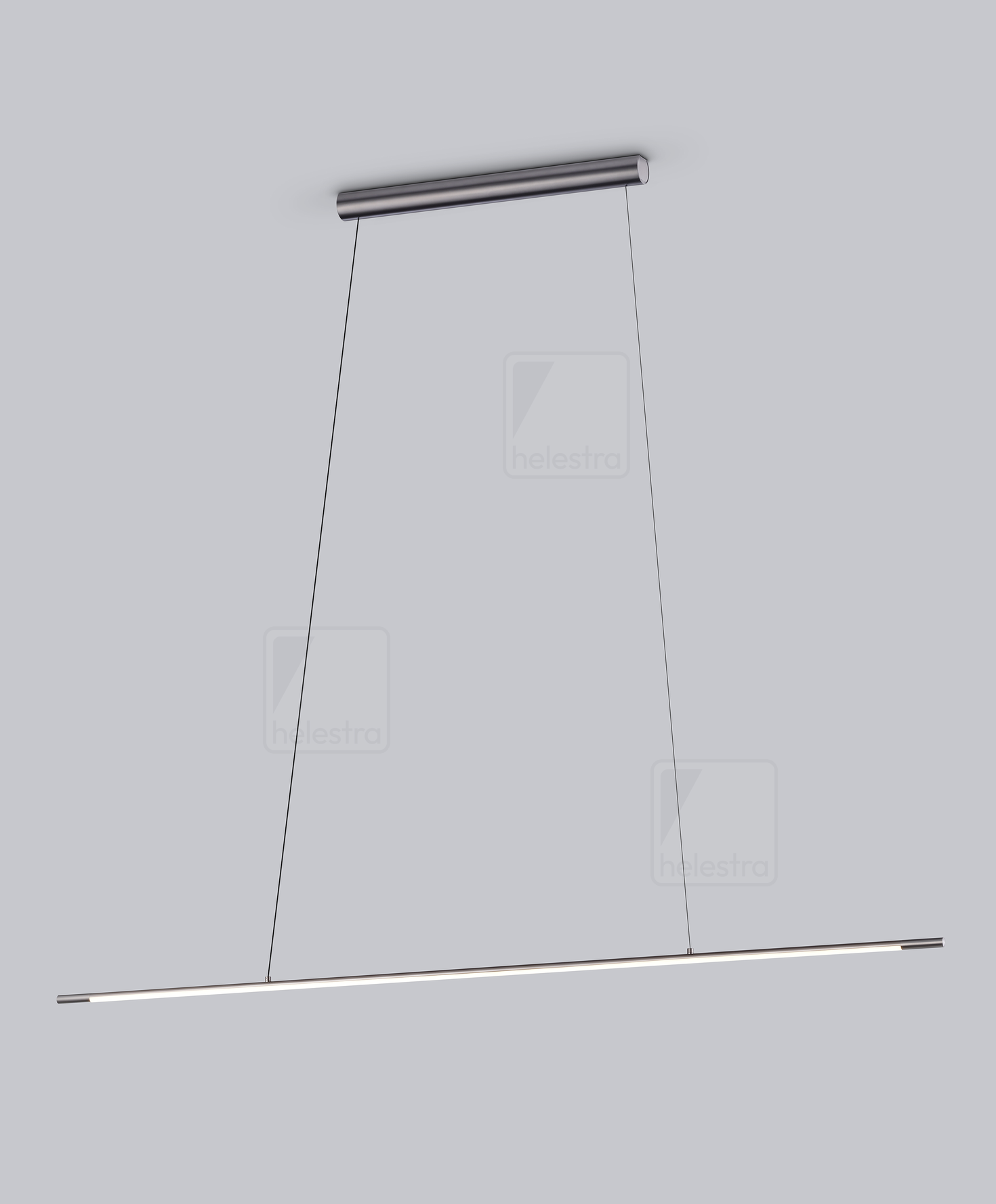 Helestra LEDA  suspension lumineuse aluminium gris titane anodisé