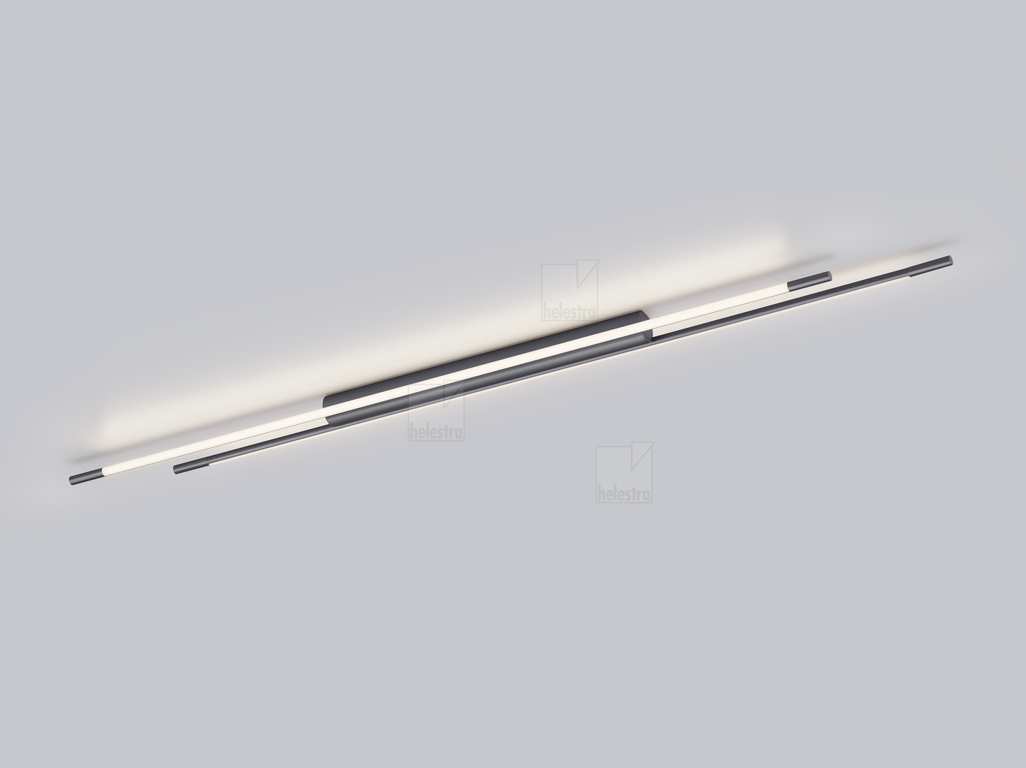 Helestra LEDA  Plafonnier aluminium gris titane anodisé