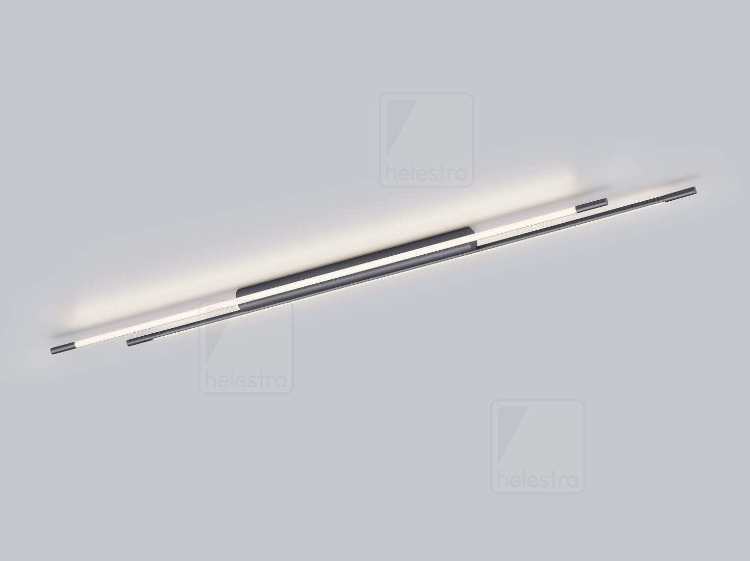 Helestra LEDA  Deckenleuchte Aluminium titangrau eloxiert