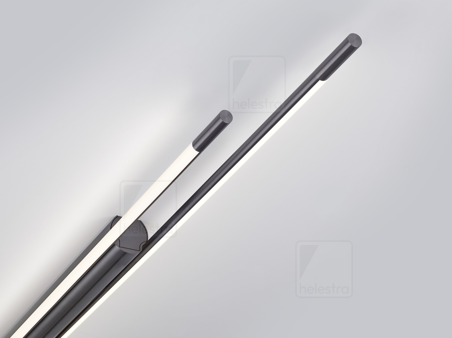 Helestra LEDA  Plafonnier aluminium gris titane anodisé