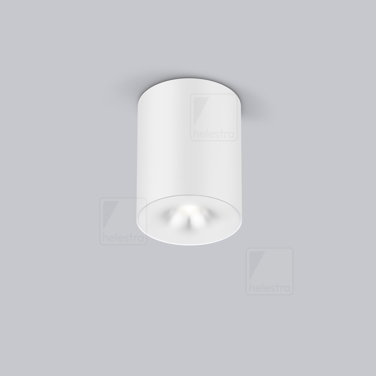 Helestra NIO  Deckenleuchte Aluminium mattweiß