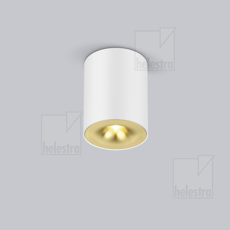 Helestra NIO  ceiling luminaire aluminium mat white