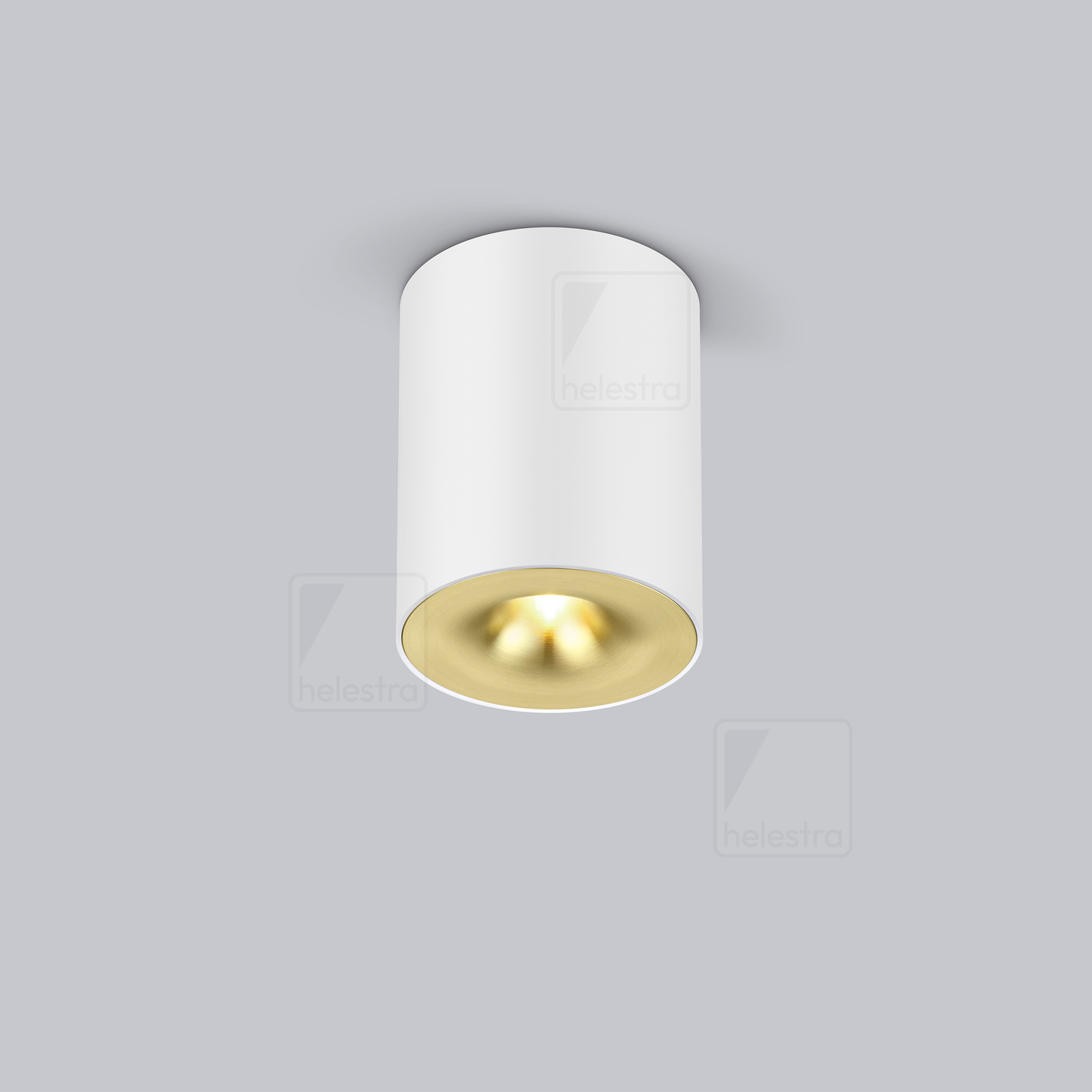 Helestra NIO  Deckenleuchte Aluminium mattweiß