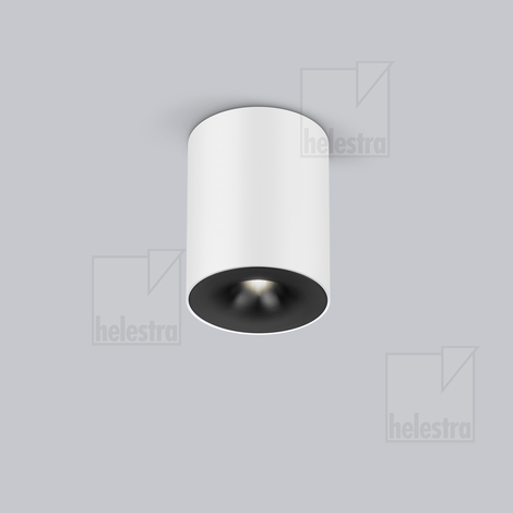 Helestra NIO  ceiling luminaire aluminium mat white