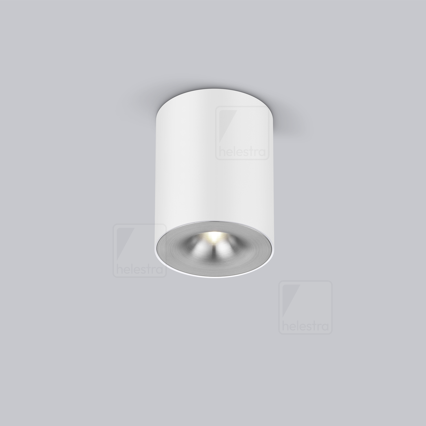 Helestra NIO  Deckenleuchte Aluminium mattweiß