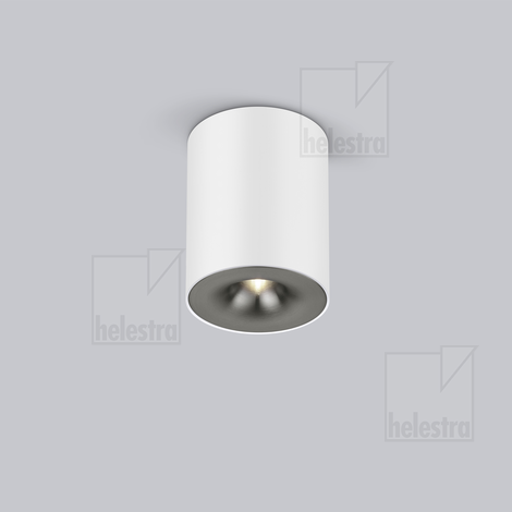 Helestra NIO  ceiling luminaire aluminium mat white