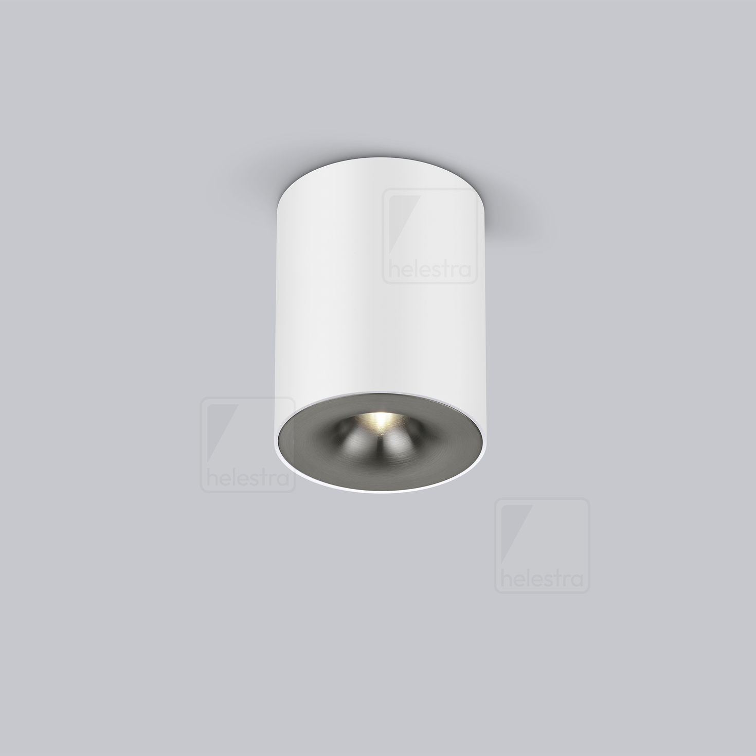 Helestra NIO  Deckenleuchte Aluminium mattweiß