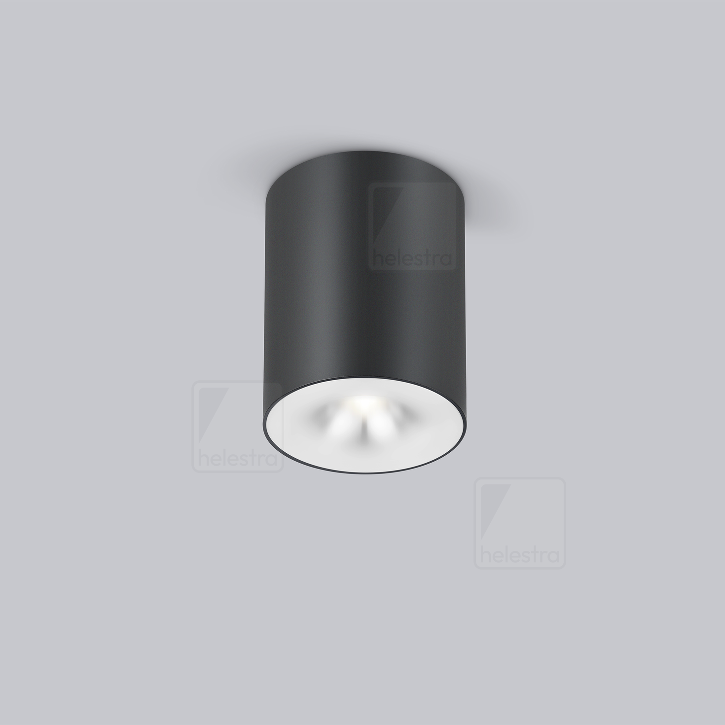 Helestra NIO  Deckenleuchte Aluminium mattschwarz