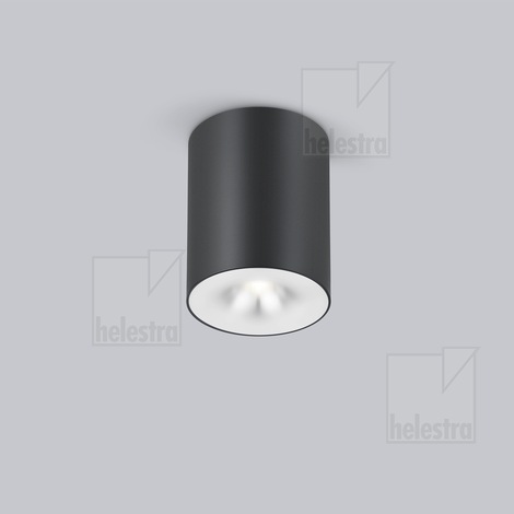 Helestra NIO  ceiling luminaire aluminium mat black