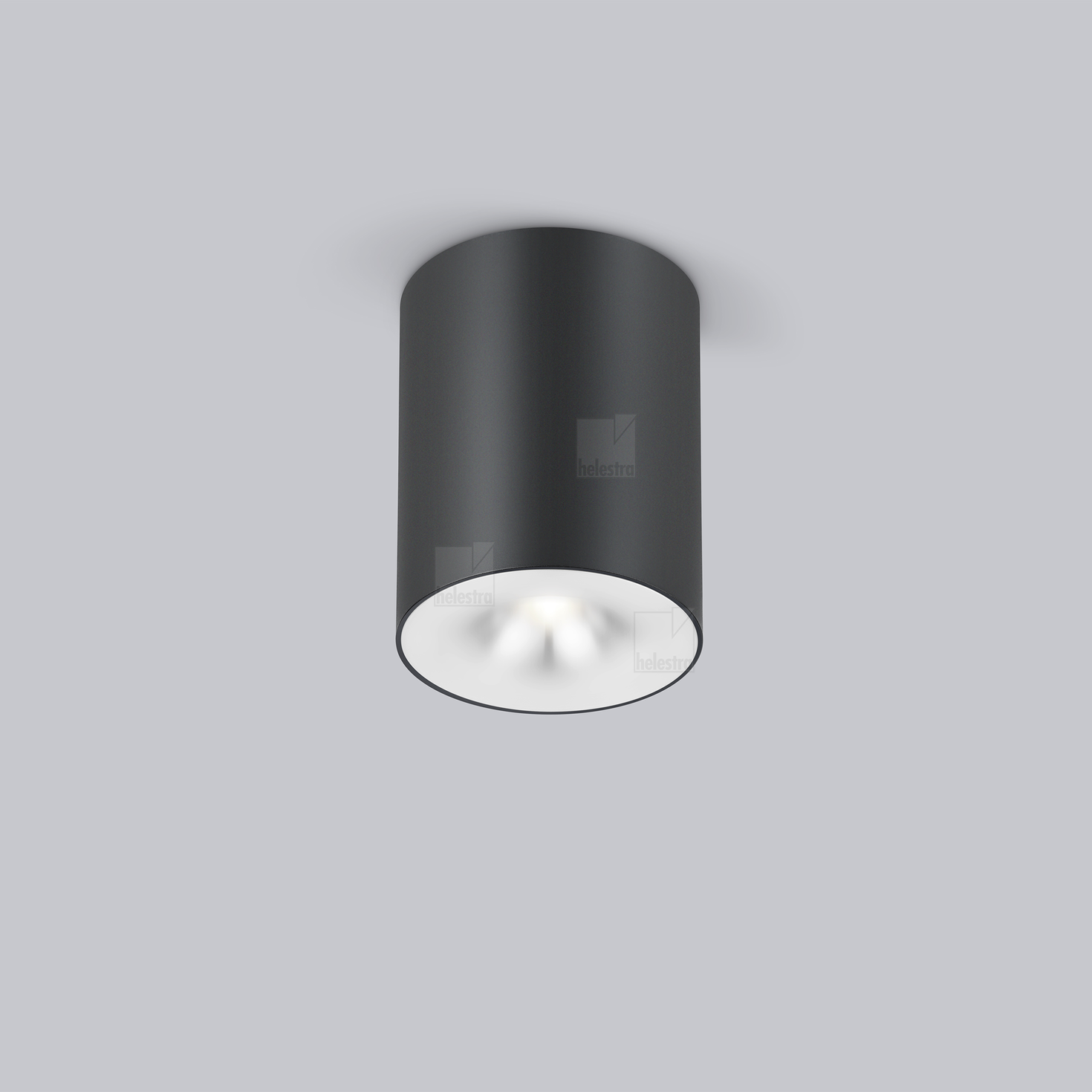 Helestra NIO  Deckenleuchte Aluminium mattschwarz