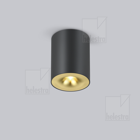 Helestra NIO  ceiling luminaire aluminium mat black