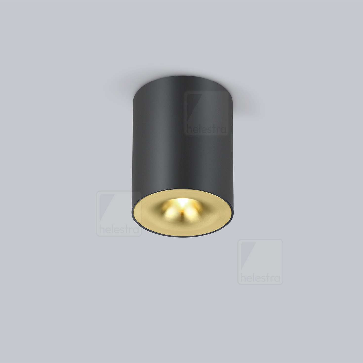 Helestra NIO  Plafonnier aluminium noir mat